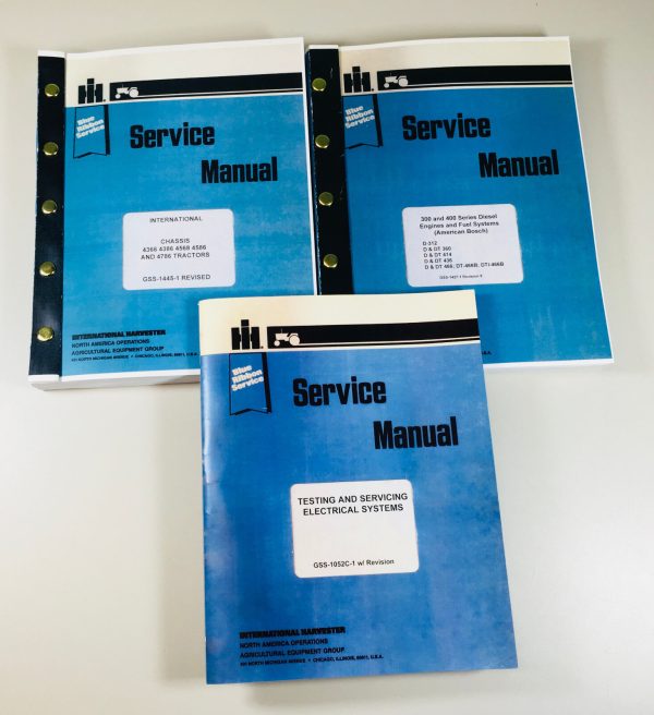 Set International 4366 4386 Tractor Service Manual Shop Repair Ih Workshop Book