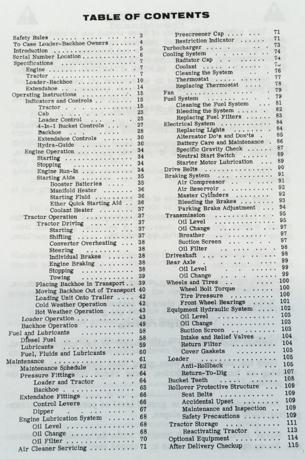 Case 780 Ck Loader Backhoe Operators Manual Owners Book Maintenance Sn 550550-Up - Image 2