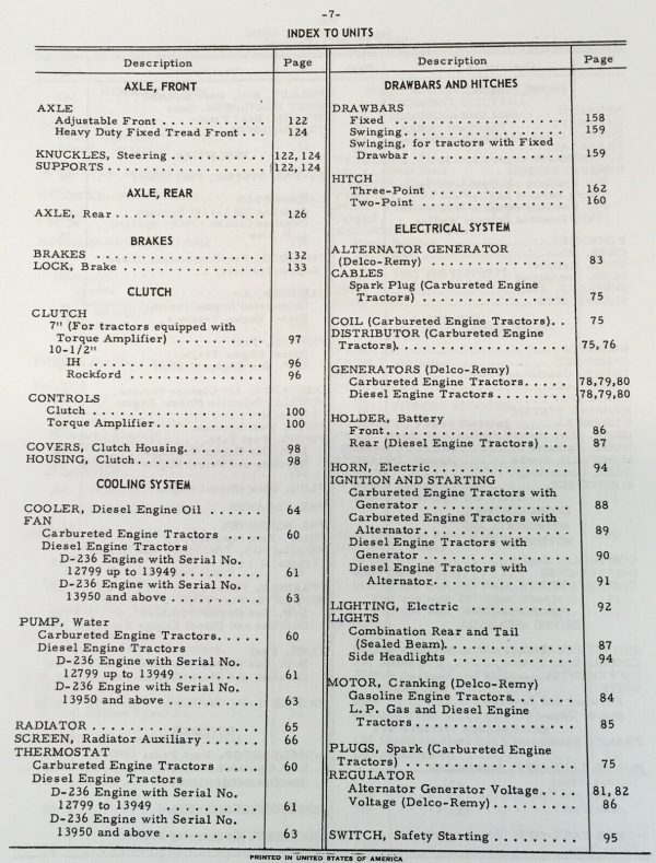 International 2606 Gas Industrial Tractor Parts Operators Manual Set C221 Gas Ih - Image 2