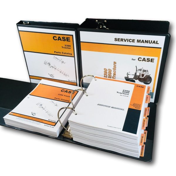 Case 2390 Tractor Service Manual Parts Catalog Repair Shop Set Assembly Book