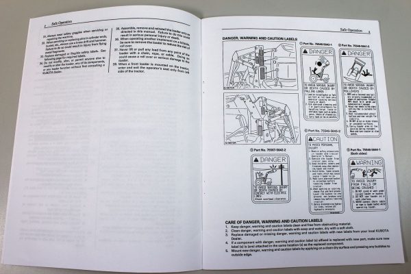 Kubota La211 Front Loader Tractor Operators Owners Manual Maintenance - Image 3