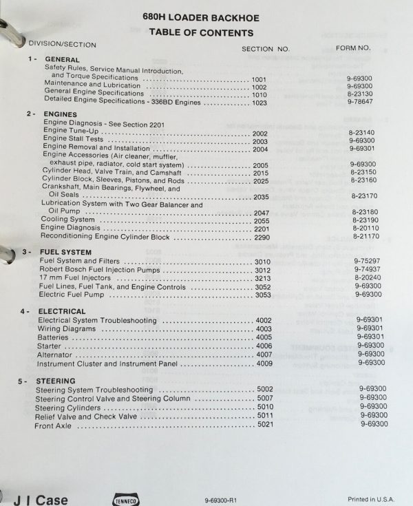 Case 680H Ck Loader Backhoe Service Manual Parts Catalog Operators Owners Set - Image 2