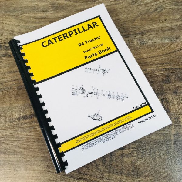 Caterpillar D4 Crawler Tractor Parts Manual Catalog Book Assembly S/N 78A1-Up