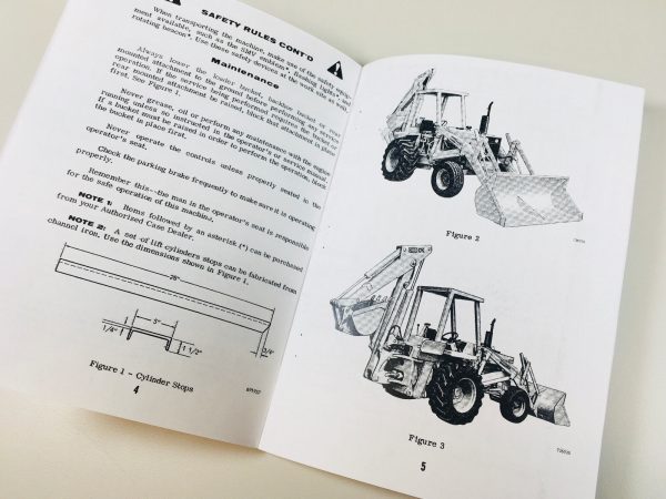 Case 580B 580Ck Series B Loader Backhoe Attachments Owners Operators Manual - Image 3