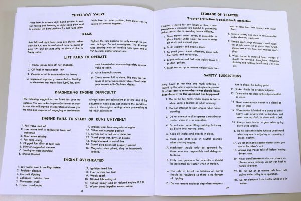 Allis Chalmers C Tractor Owners Operators Manual Maintenance Controls - Image 7