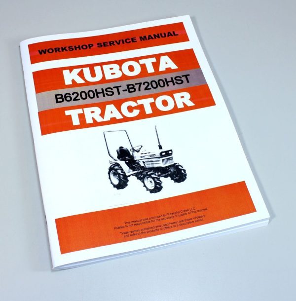 Kubota B6200Hst B7200Hst Tractor Hydro Transmission Service Repair Manual