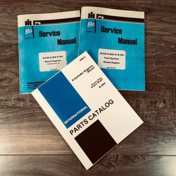 International D-282 Diesel Engine For 706 2706 Tractors Service Parts Manual Set