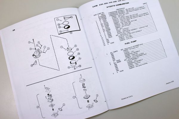 Case 220 222 444 Compact Tractors Operators Owners Manual & Parts Catalog Kohler - Image 11