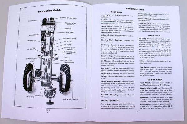 Allis Chalmers Wc Tractor Operating Maintence Parts Owners Operators Manual - Image 3