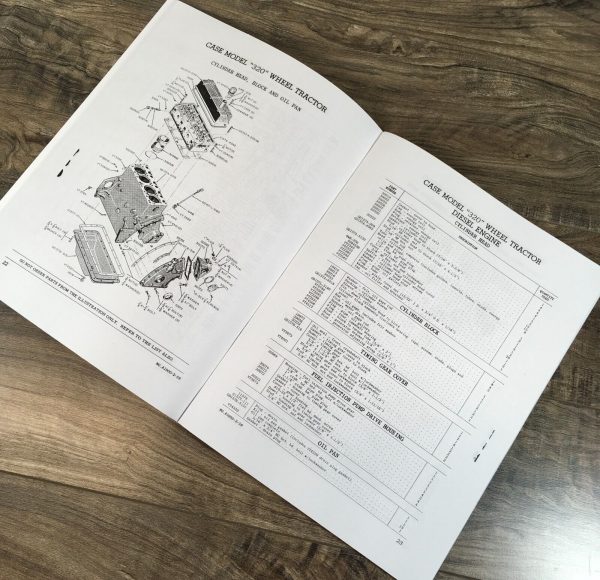 Case 320 Wheel Tractor Parts Catalog Operators Manual Owners Set - Image 8