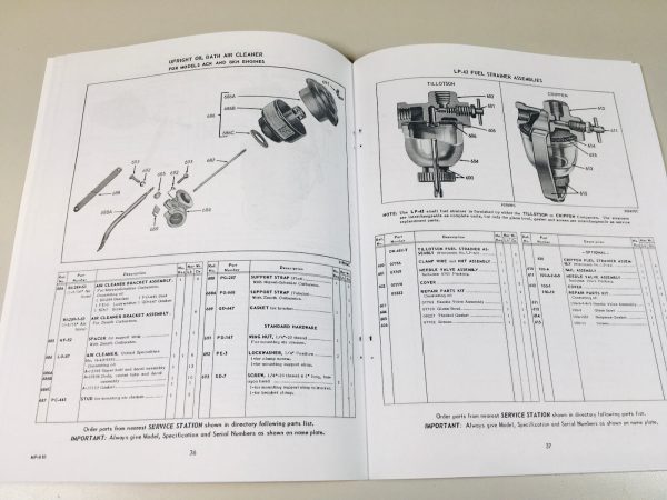 Wisconsin Acn Bkn Engine Service Repair Instruction Operators Parts Manual Book - Image 7