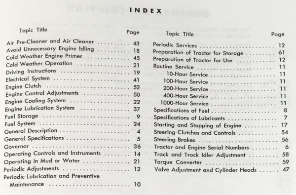 Allis Chalmers Hd21A Crawler Tractor Parts Operators Manual Owners Schematics - Image 2