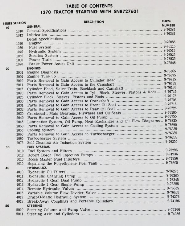 Case 1370 Tractor Service Repair Manual Technical Shop Book Overhaul Color - Image 2