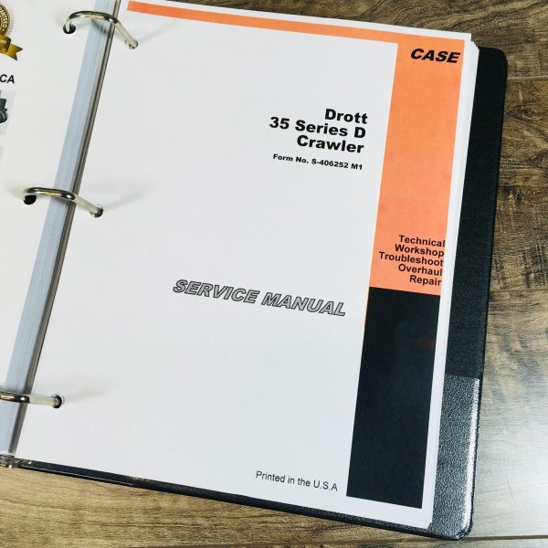 Drott Case 35D Crawler Excavator Service Manual Parts Catalog Operators Set - Image 9