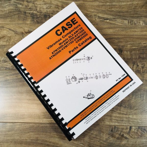 Case Vibromax SL2 AW750 ATN1000 AW1250 AV1500 Compactors Parts Manual Catalog