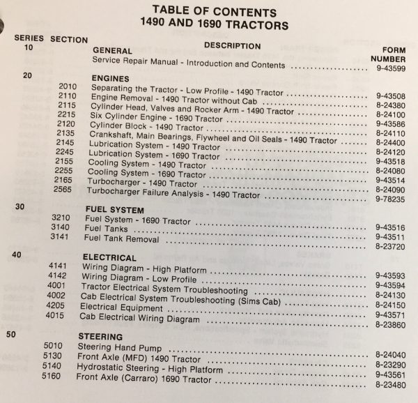 Davic Brown Case 1690 Tractor Service Manual Parts Catalog Operators Repair Set - Image 6