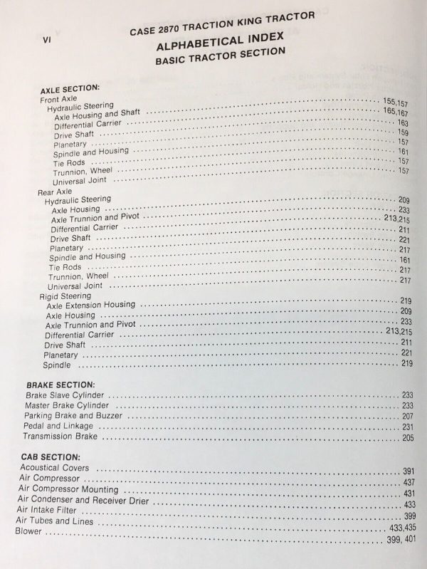 Case 2870 Traction King Tractor Parts Manual Catalog Book Assembly Schematic - Image 4