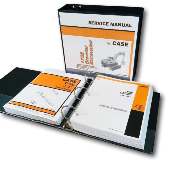 Case 170B Excavator Service Manual Parts Catalog Repair Set Workshop Book