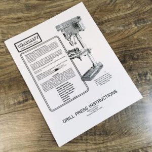 Duracraft Fm 1617 Fm 1617M Dp 1617 Dp 1617M Drill Press Operators Manual