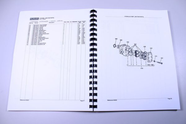 Kubota B6200D Tractor Parts Assembly Manual Catalog Exploded Views Numbers - Image 4