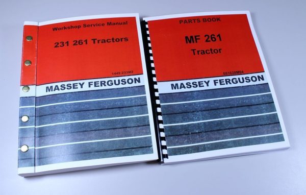 Massey Ferguson 261 Tractor Service Repair Manual Parts Catalog Overhaul Shop Bk