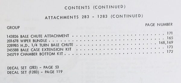 Sperry New Holland Hayliner 283 1283 Baler Self-Propelled Parts Catalog Manual - Image 4