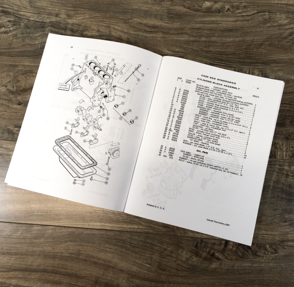 Case 955 Self Propelled Windrower Parts Manual Catalog Book Assembly Schematic - Image 4