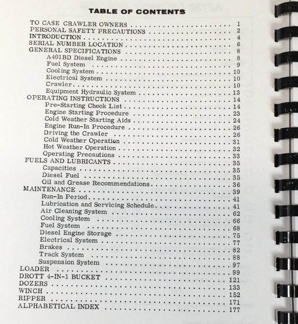 Case 1150 Crawler Tractor Operators Manual Owners Maintenance SN 7110300-After - Image 2