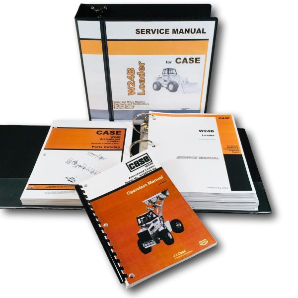 Case W24B Wheel Loader Service Manual Parts Catalog Operators Owners Repair Set