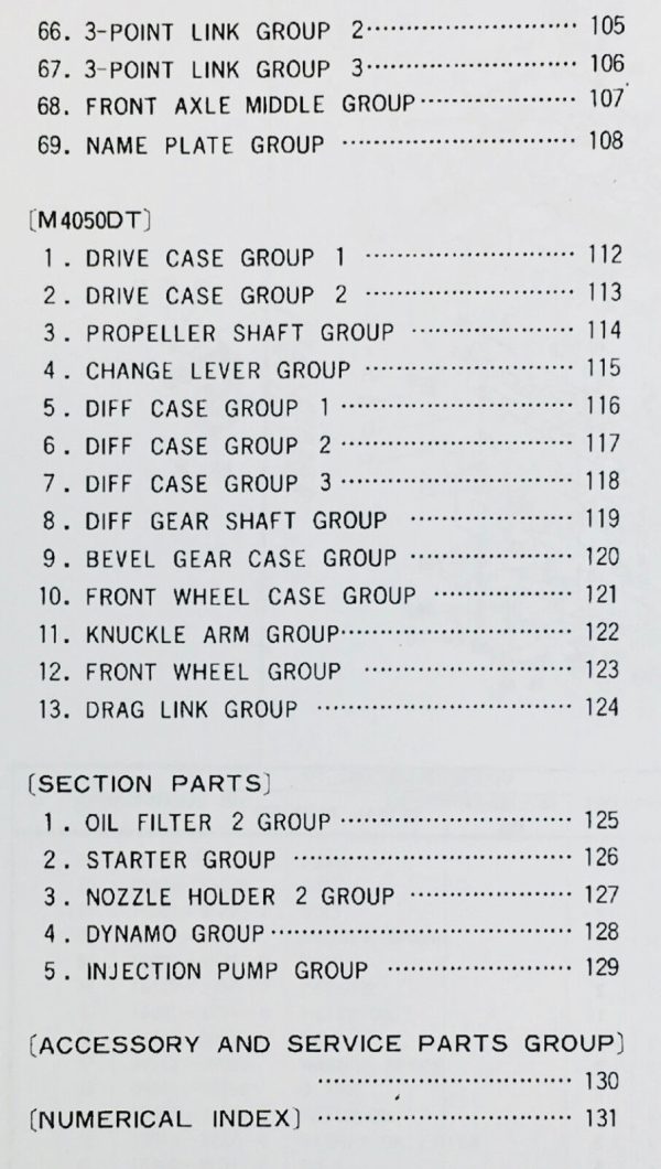 Kubota M4050 M4050Dt Tractor Parts Assembly Manual Catalog Exploded View Numbers - Image 3