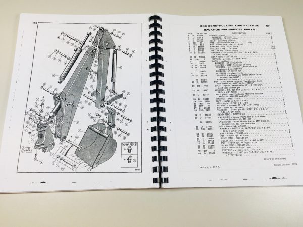 Case 530Ck Tractor Loader Backhoe Service Parts Operators Manual Catalog Oh Set - Image 7