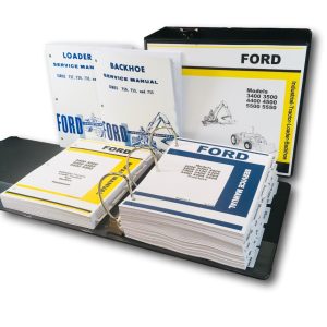 Ford 3400 3500 4400 4500 5500 5550 Tractor Loader Backhoe Service Manual Set