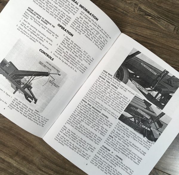 Sperry New Holland 1000 1010 Bale Wagon Stackliner Parts Operators Manual Set - Image 6