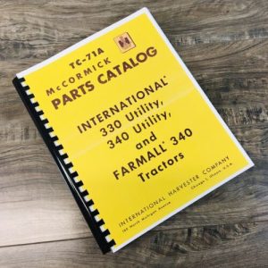 Farmall International 330 340 Utility Tractor Parts Manual Catalog Assembly IH