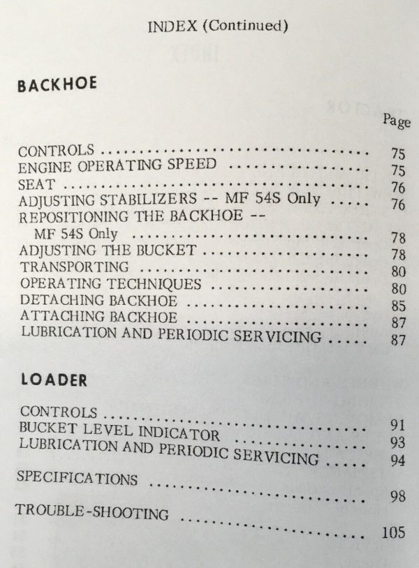 Massey Ferguson 30 Tractor Loader Backhoe Operators Manual Set Owners Book - Image 3