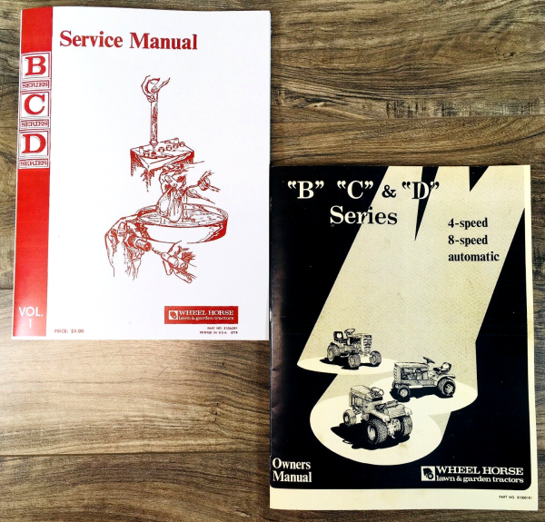 Wheel Horse B-81 B-111 C-81 Lawn Tractor Service Operators Manual Set Owners