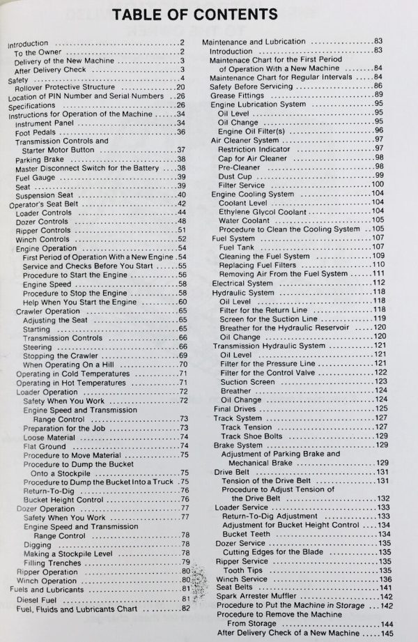 Case 1150C Crawler Tractor Bulldozer Parts Catalog Operators Manual Set - Image 2