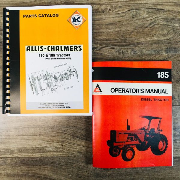 Allis Chalmers 185 Tractor Parts Operators Manual Owners Catalog Book AC