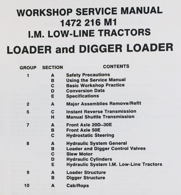 Massey Ferguson 20B 20D 30E 50E Tractor Loader Backhoe Industrial Service Manual - Image 3