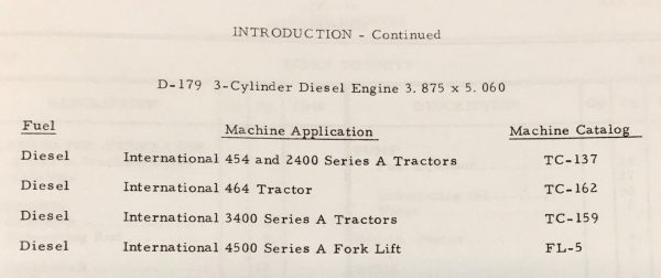 International 2400B2405B 2410B 2412B Tractor Parts Operators Manual Set D179 - Image 11