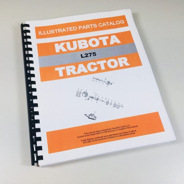 Kubota L275 Tractor Parts Assembly Manual Catalog Exploded Views Numbers