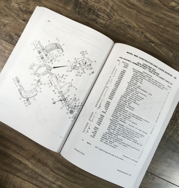 Case 680E Backhoe Loader Parts Manual Catalog Book Assembly S/N 9114101-After - Image 7