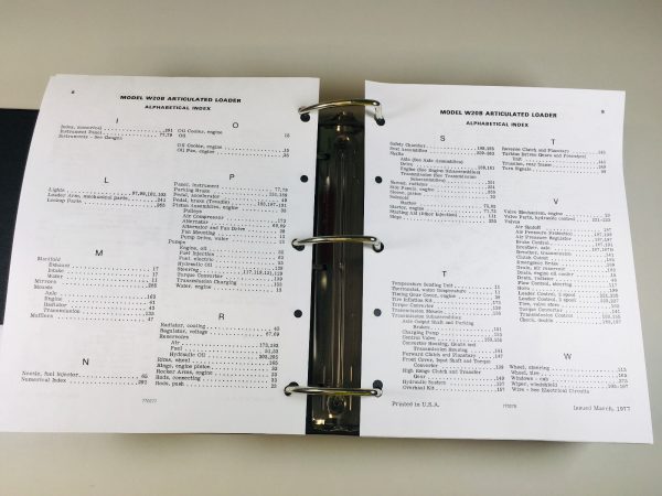 Lot Case W20B Wheel Loader Service Parts Manuals Catalog Repair Shop Binder - Image 11