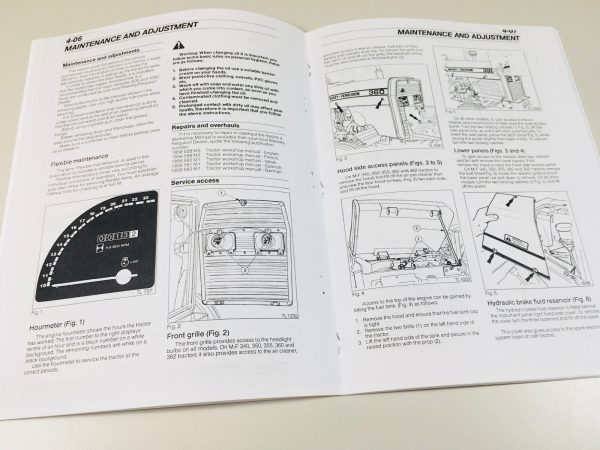 Massey Ferguson 300 Series Tractors Owners Operators Manual Instruction Book - Image 8