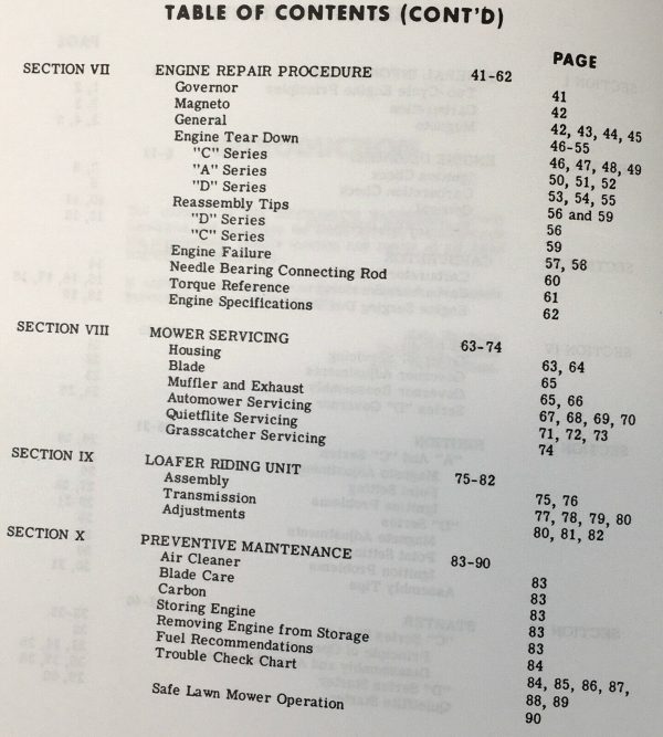 Lawn Boy Machanics Handybook For Lawn Equipment Manual Repair Shop Technical - Image 3