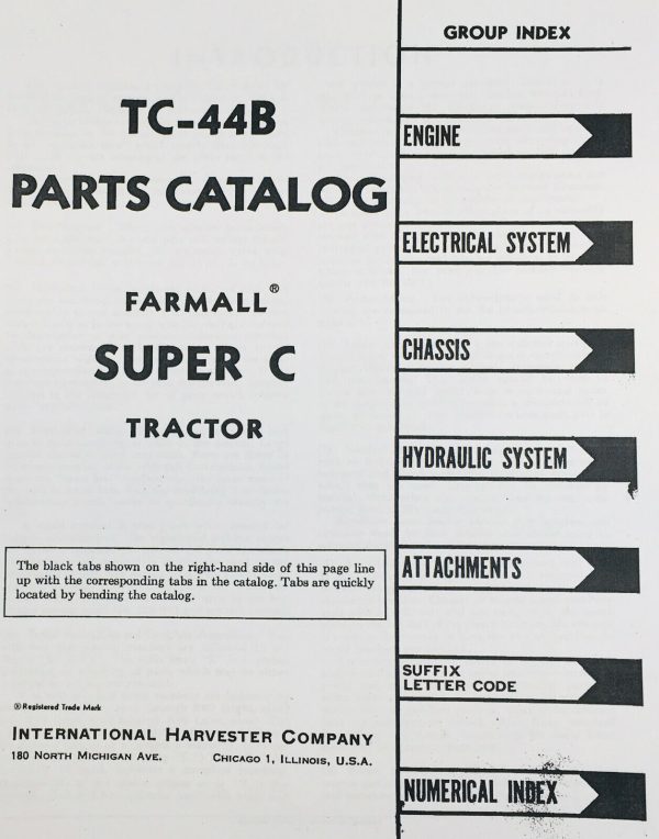 Farmall Super C Tractor Parts Catalog Owners Operator Manual Set International - Image 3