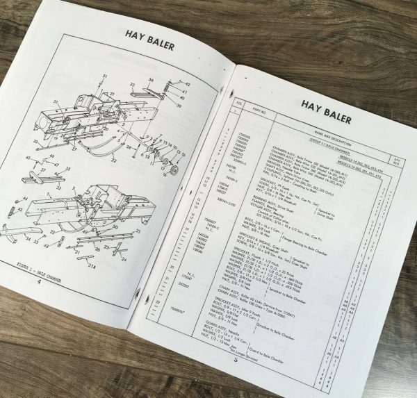 Ford 532 542 Small Square Hay Baler Parts Operators Manual Owners Service Set - Image 10