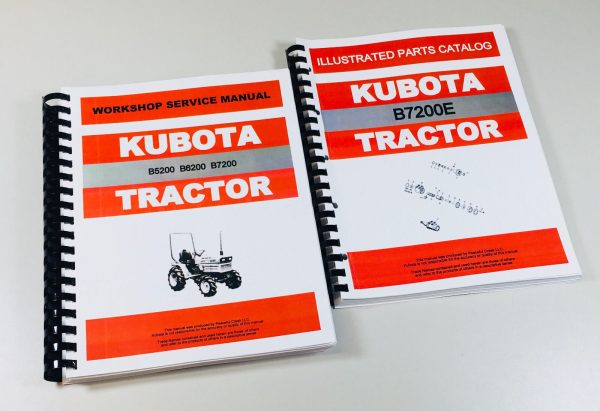 Kubota B7200E 2Wd Tractor Service Repair Manual Parts Catalog Shop Set Overhaul