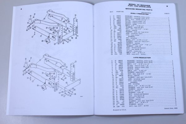 J I Case 32 Backhoe For 310 G 450 750 1000 D 1150 Crawlers Parts Catalog Manual - Image 4