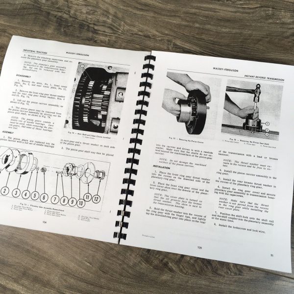 Set Massey Ferguson 202 204 Tractor Service Manual Parts Operators Repair Shop - Image 12